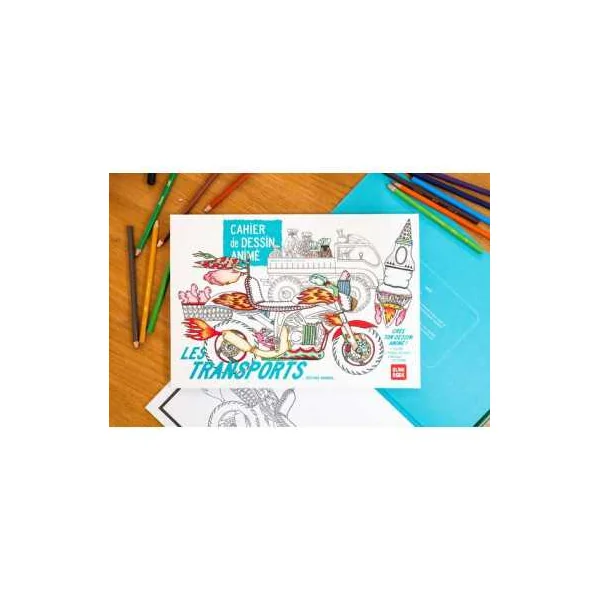 Cahier de Dessin Animé Les Transports - BlinkBook 4 ans | La Poule à Pois