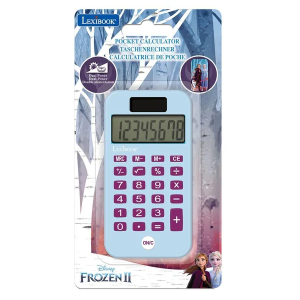 CALCULATRICE DE POCHE 8 CHIFFRES AVEC COUVERCLE DE PROTECTION LA REINE DES NEIGES