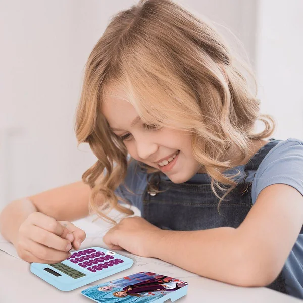 CALCULATRICE DE POCHE 8 CHIFFRES AVEC COUVERCLE DE PROTECTION LA REINE DES NEIGES