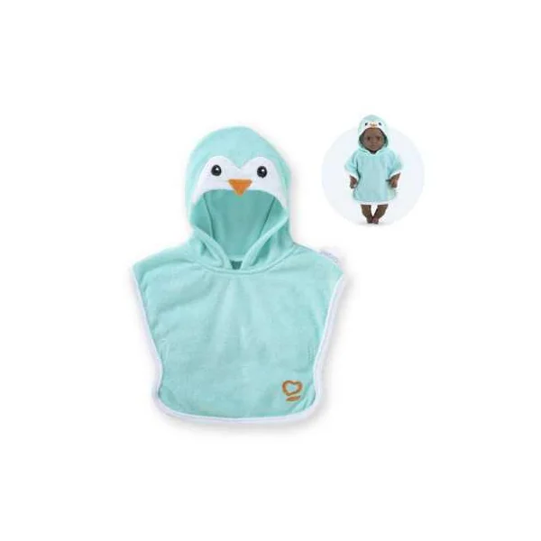 Cape de bain Pingouin pour poupée - Corolle - Poupon 30 cm