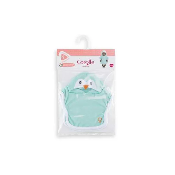 Cape de bain Pingouin pour poupée - Corolle - Poupon 30 cm