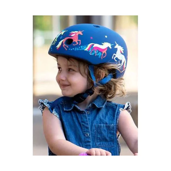 Casque Enfant Micro Licorne S - Sécurité LED Vélo et Trottinette