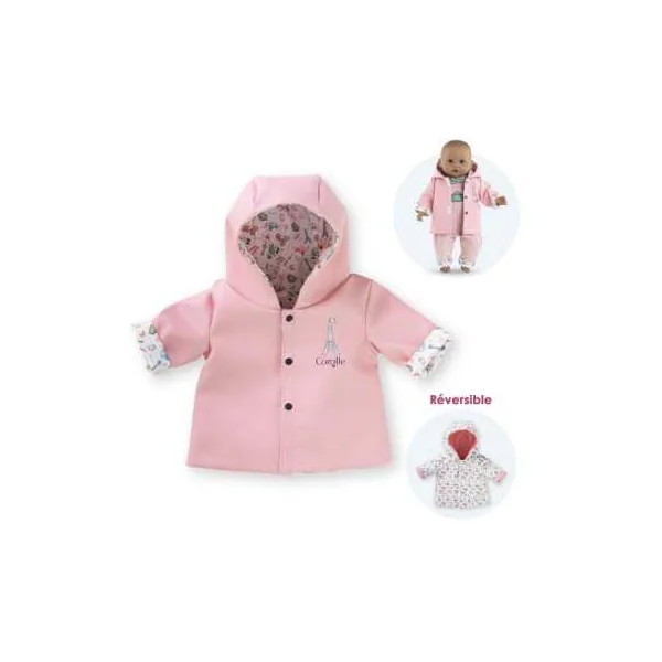 Ciré réversible pour poupée Week-end à Paris - Corolle - Poupon 30 cm