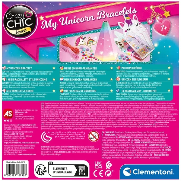 Clementoni Crazy Chic - My Unicorn Bracelets Arts & Crafts