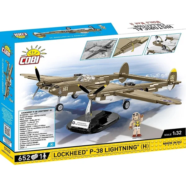 Cobi Avion de chasse-bombardier américain Lockheed P-38 Lightning H COBI 5763 - World