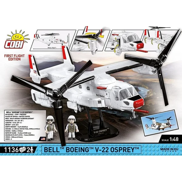 Cobi Forces Armées Bell Boeing V-22 Osprey, 1:48, 1136 k, 2 f