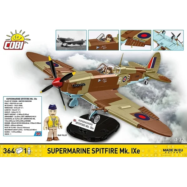 Cobi II WW Supermarine Spitfire Mk. IXe, 1:32, 352 p, 1 f
