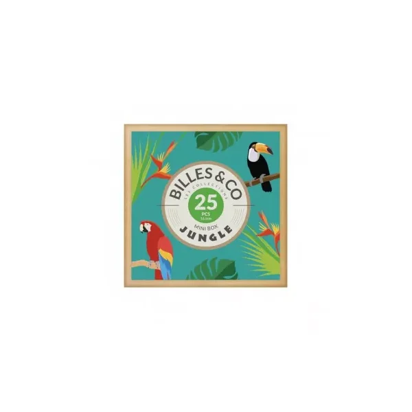 Coffret 25 Billes Jungle Billes & Co | Jeu de Billes coloré