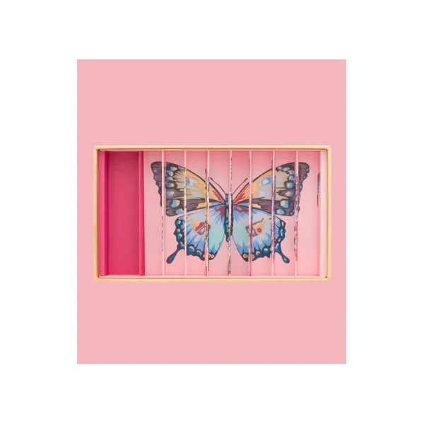 Coffret 59 billes Papillons Anamorphique Billes & Co | Billes de collection