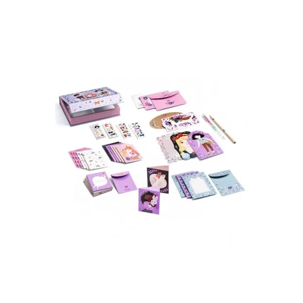 Coffret de Correspondance Lucille Djeco - Set Écriture Enfant
