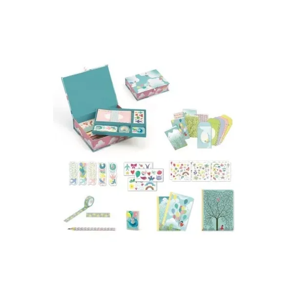 Coffret Papeterie Charlotte Djeco - Set de Correspondance 6+