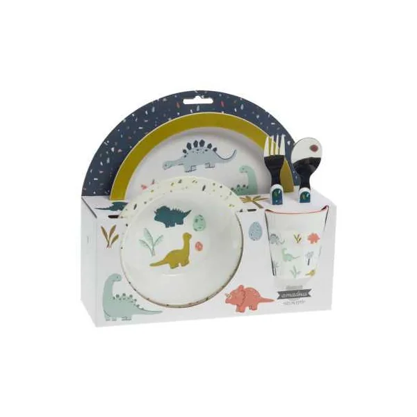 Coffret repas Roméo le dino - Amadeus Les Petits - Cadeau de naissance