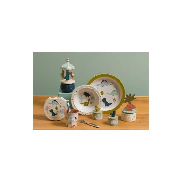 Coffret repas Roméo le dino - Amadeus Les Petits - Cadeau de naissance