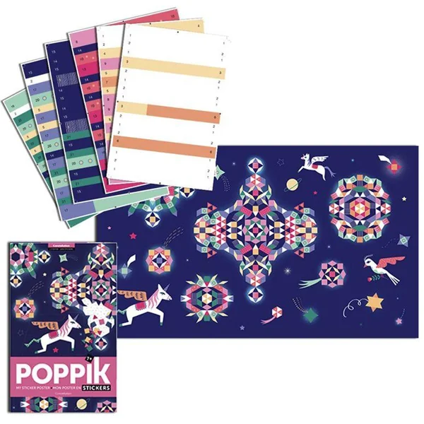 COLOR BY STICKERS - CONSTELLATION / 1 POSTER + 1100 STICKERS