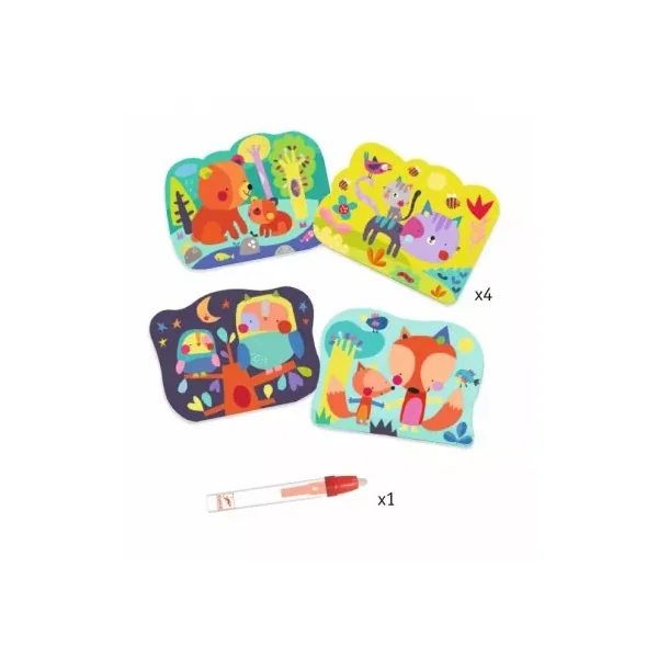 Coloriage à l'eau caché dans les bois - Djeco