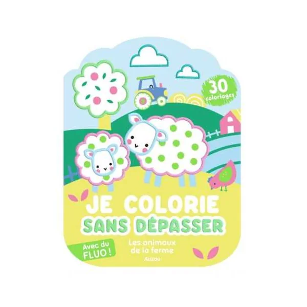 Coloriages je colorie sans dépasser les animaux de la ferme - Auzou