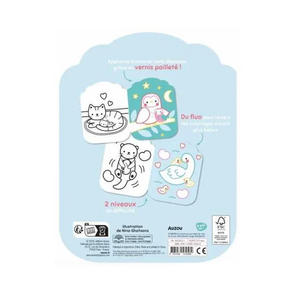 Coloriages je colorie sans dépasser Les bébés animaux - Auzou