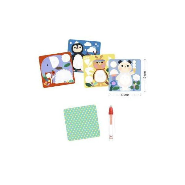 Coloriages magiques Coucou caché maman-bébé du monde - Djeco