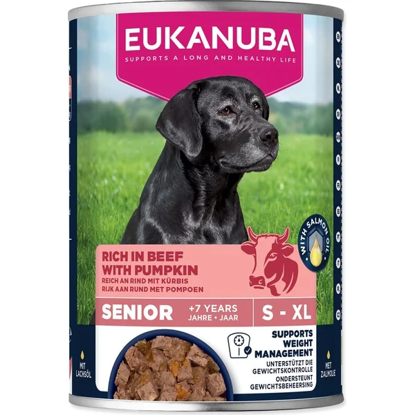 Conserve EUKANUBA senior riche en bœuf avec potiron 400 g