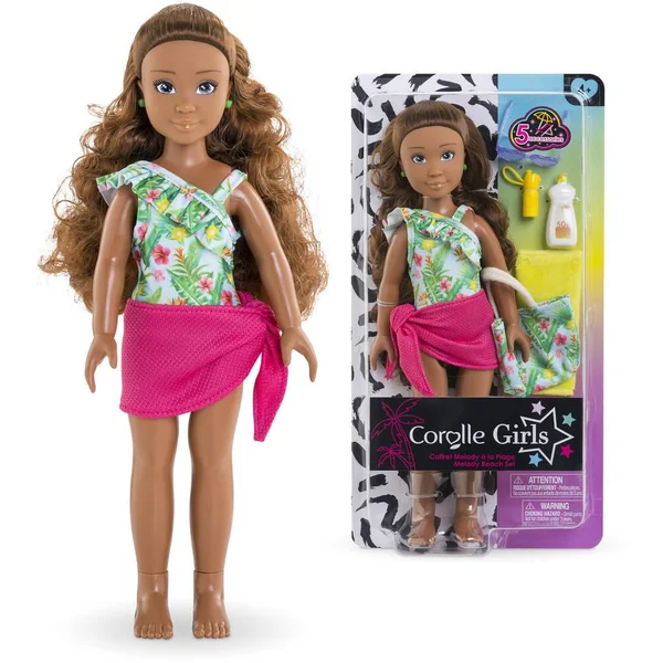 COROLLE GIRLS - POUPEE - COFFRET MELODY A LA PLAGE - COROLLE VETEMENTS 28 CM