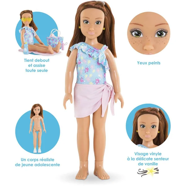 COROLLE GIRLS -POUPEE MANNEQUIN - COFFRET ZOE A LA PLAGE - 28CM