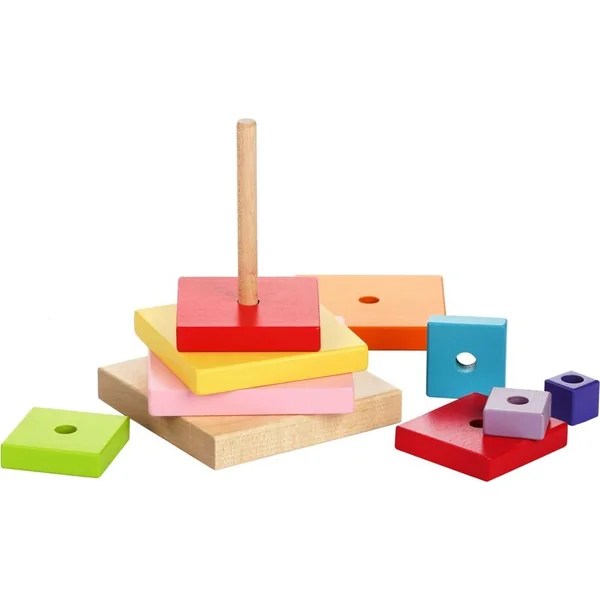 CUBIKA 13357 Pyramide colorée - puzzle en bois 9 pièces