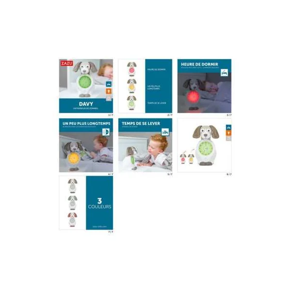 Davy le chien Zazu - Réveil éducatif enfant avec veilleuse dès 3 ans