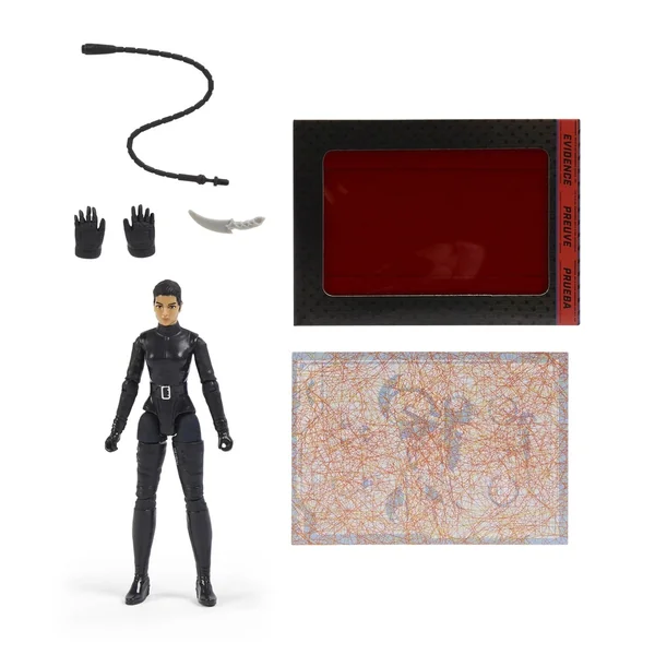 DC Comics, Batman Selina Kyle Action Figure 10 cm with 3 Accessories and Mystery Card