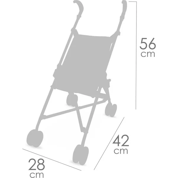 DeCuevas 90079 Poussette pliante pour poupées canne KOALA 2024 - 56 cm