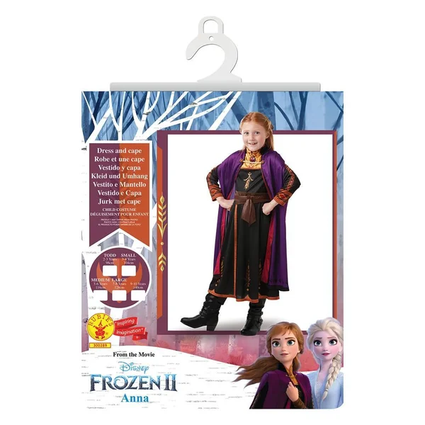 DEGUISEMENT CLASSIQUE ANNA TAILLE L 7-8 ANS - LA REINE DES NEIGES