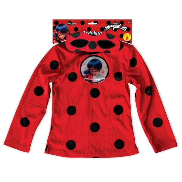 DEGUISEMENT TOP LADYBUG + LOUP - MIRACULOUS - TAILLE UNIQUE 5-8 ANS