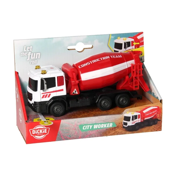 Dickie - Play Vehicles - City Builder Construction Set - 17cm Trucks - 3 Yrs - STEM Learning