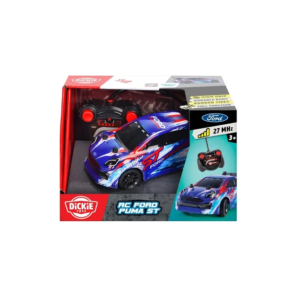 Dickie - Play Vehicles - RC Ford Puma ST - Remote Control Car - 3 Years - Racing Fun