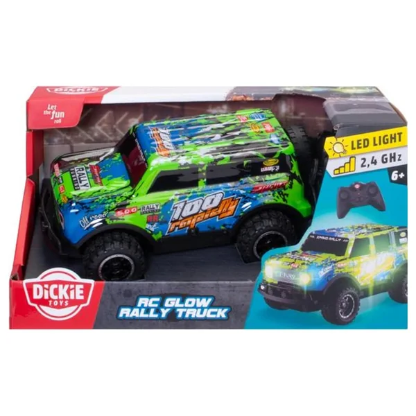 Dickie - Play Vehicles - RC Glow Rally Truck - 17cm - 3 Years - STEM Learning