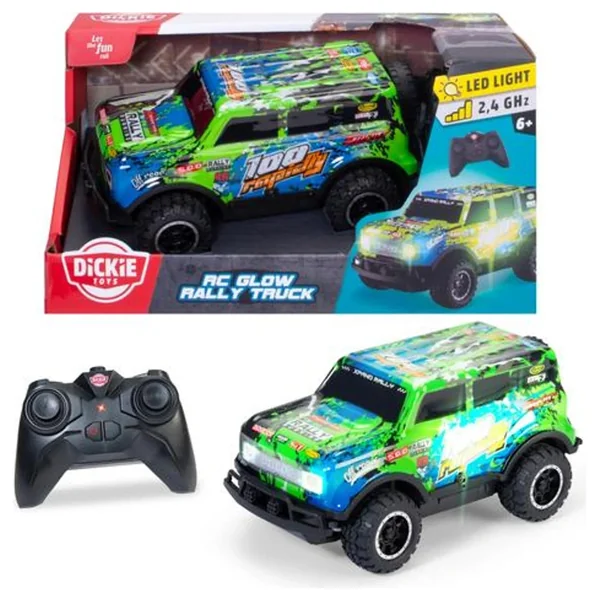 Dickie - Play Vehicles - RC Glow Rally Truck - 17cm - 3 Years - STEM Learning