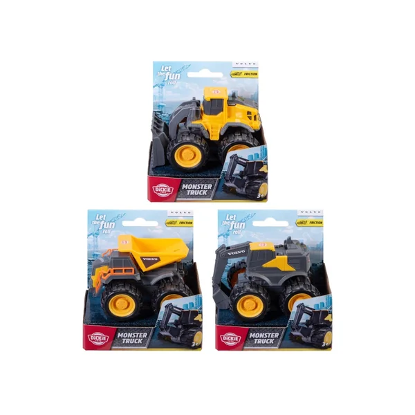 Dickie - Play Vehicles - Volvo Monster Truck - 4WD Friction Drive - 3 Years