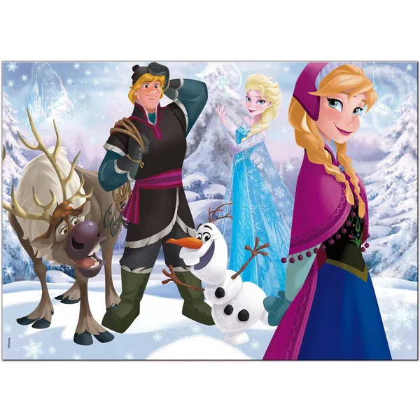 DISNEY LA REINE DES NEIGES PUZZLE 35 PIECES 2 EN 1 - JOUONS SUR LA GLACE