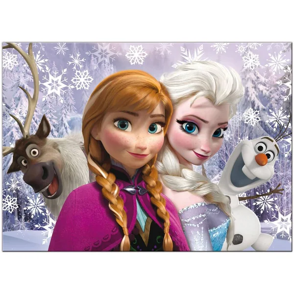 DISNEY LA REINE DES NEIGES PUZZLE 60 PIECES 2 EN 1 - DES SŒURS POUR LA VIE !