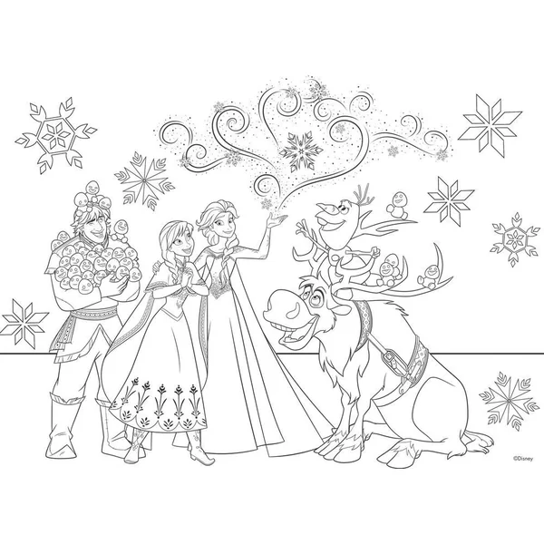 DISNEY PUZZLE DOUBLE FACE MAXI FLOOR 24 PIECES - FROZEN - LA REINE DES NEIGES