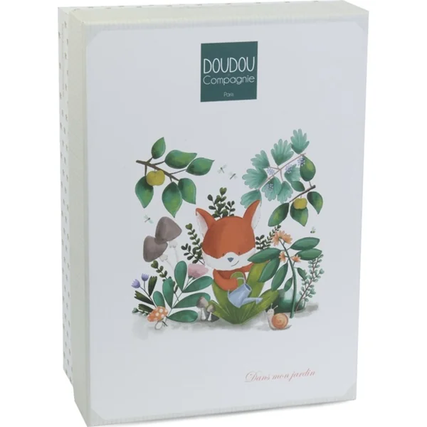 Doudou Coffret Cadeau Peluche Renard Romarin avec Attache Sucette 19 cm