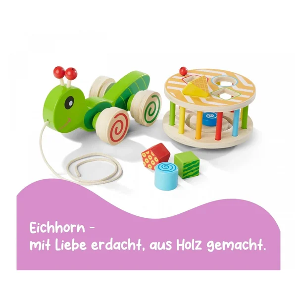 Eichhorn - Color Pull-along Stacking Animal - Baby Activity Toys