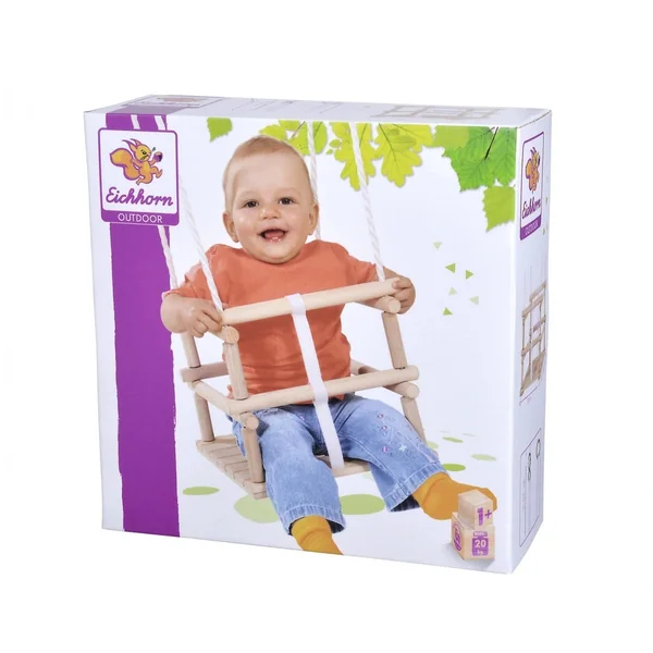 Eichhorn Outdoor Wooden Baby Swing 20 kg - Outdoor Play Equipment