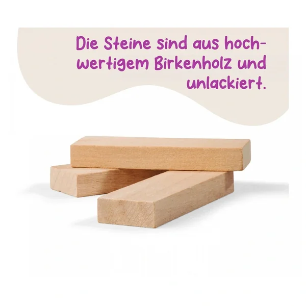 Eichhorn - Wooden Stacking Tower - 54 Pcs - Board Games - Board Games