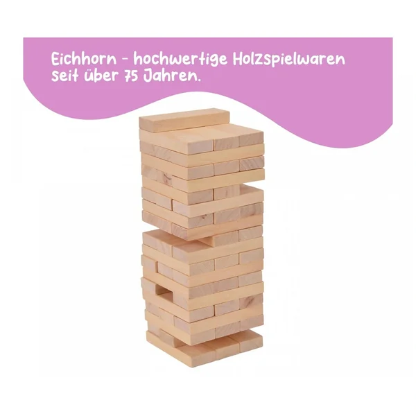 Eichhorn - Wooden Stacking Tower - 54 Pcs - Board Games - Board Games