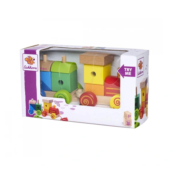 Eichhorn - Wooden Train - 11 Pcs - Push & Pull Toys - Push & Pull Toys