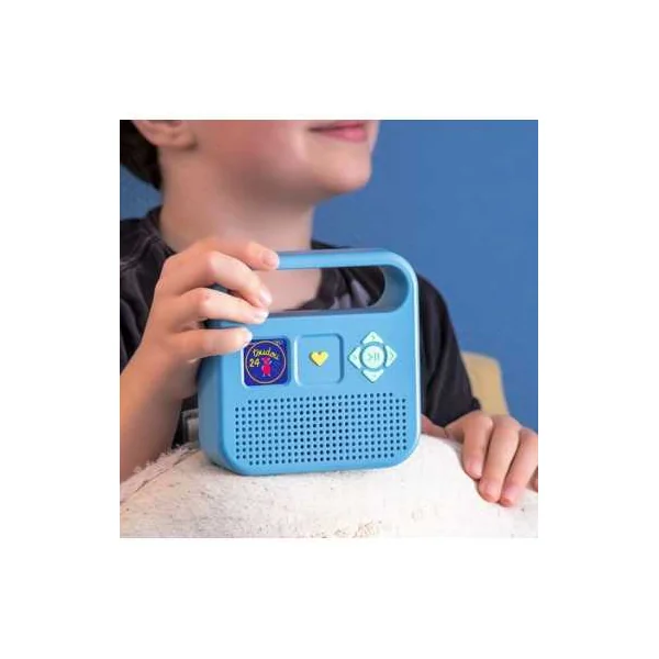 Enceinte Merlin Bleu Polaire | Conteuse Audio Enfant 3 à 12 ans