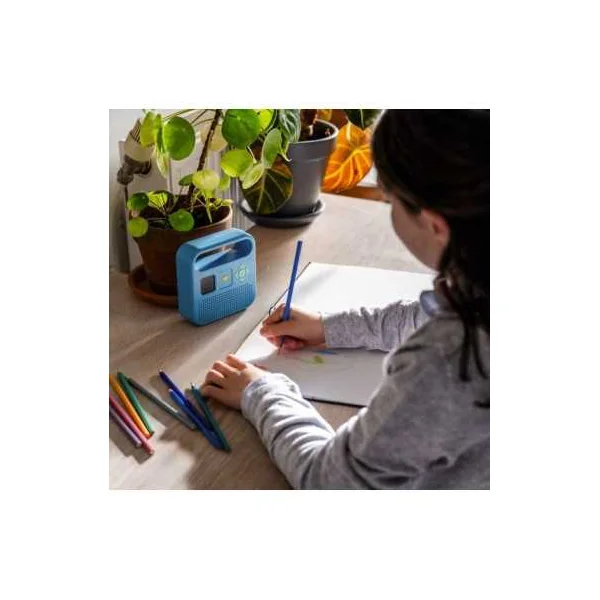 Enceinte Merlin Bleu Polaire | Conteuse Audio Enfant 3 à 12 ans