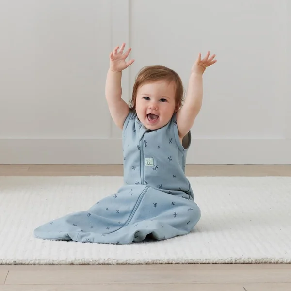 ERGOPOUCH Sac de couchage en coton biologique Jersey Libellules 3-12 m, 6-10 kg, 1 tog