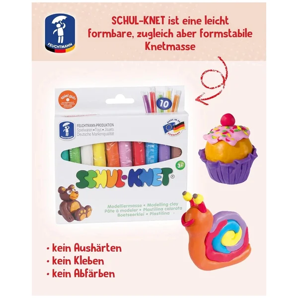 Feuchtmann - Basic Modelling Dough 10 X 18 Gr Colors Pack Clay & Modeling Dough