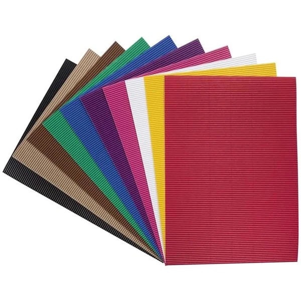 Folia - Hobby Set Wellpappe Corrugated Cardboard 25X35 Cm 10 Sheets Multi Coloured - Arts & Crafts